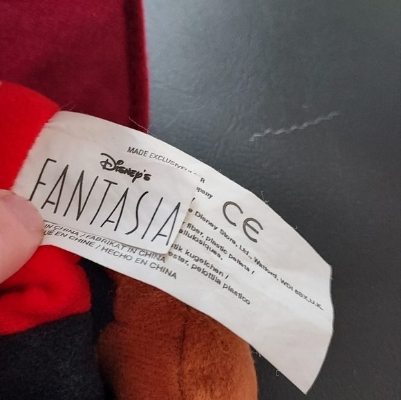 Vintage Disney Store Sorcerer Mickey Mouse Fantasia 9in Bean Bag Plush - Picture 6 of 8